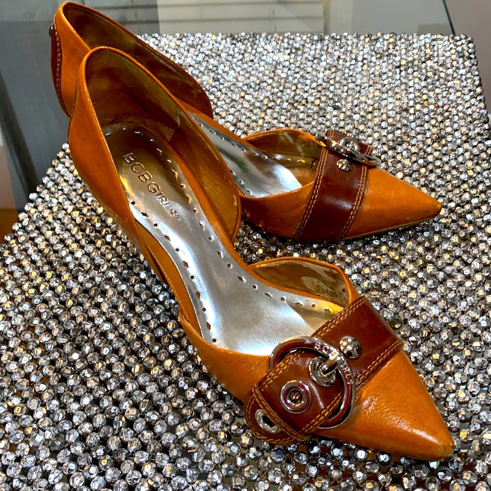 Brown used shoes